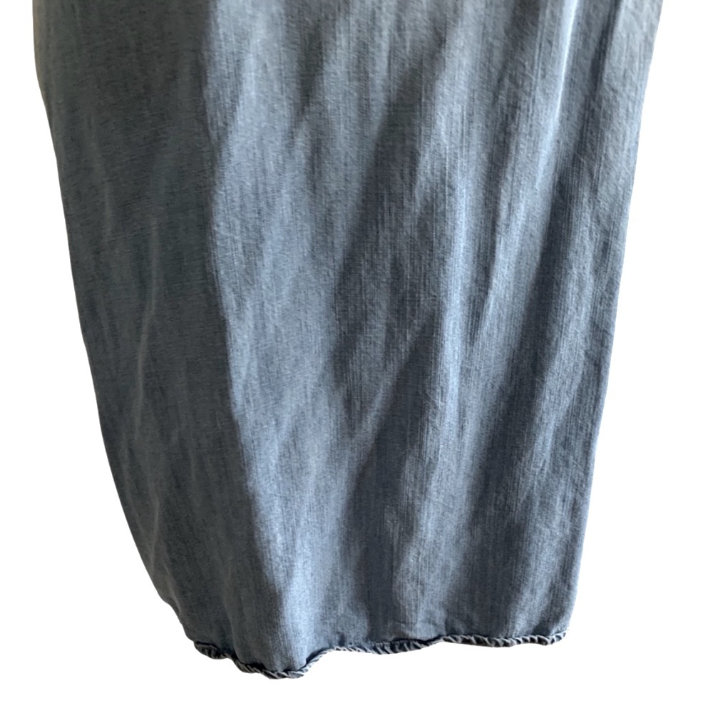 Mossimo Blue Sheath Ruffle One Shoulder Lyocell Chambray Denim Dress Sz Sml - Picture 6 of 12